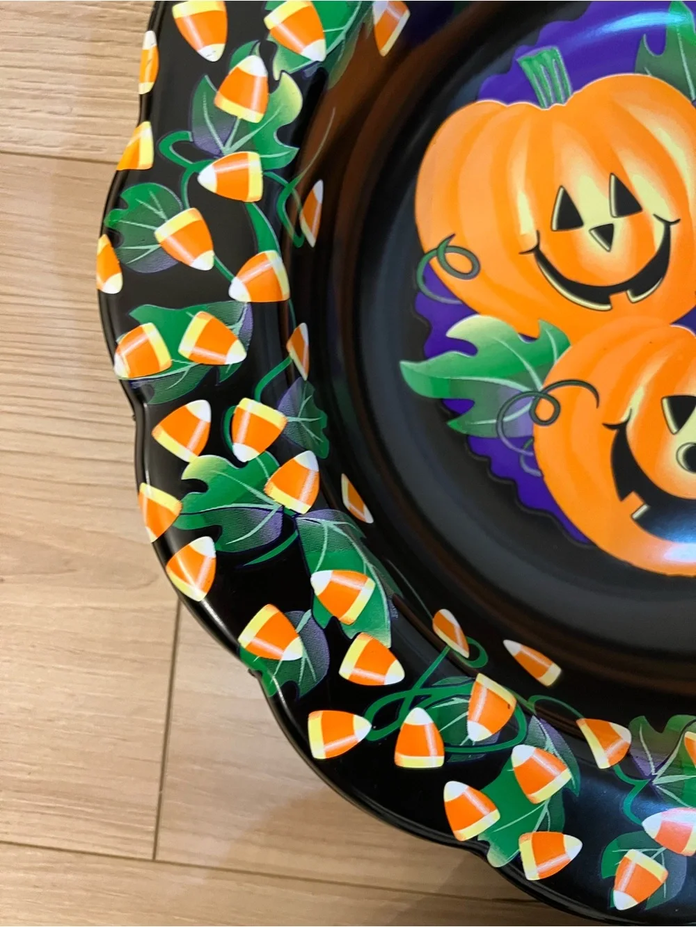 Two Halloween Pumpkin candy corn bowls